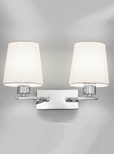 Franklite Hexx 2lt Wall Bracket. chrome